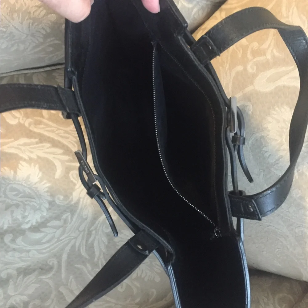 Authentic Gucci Black Leather Tote Laptop bag